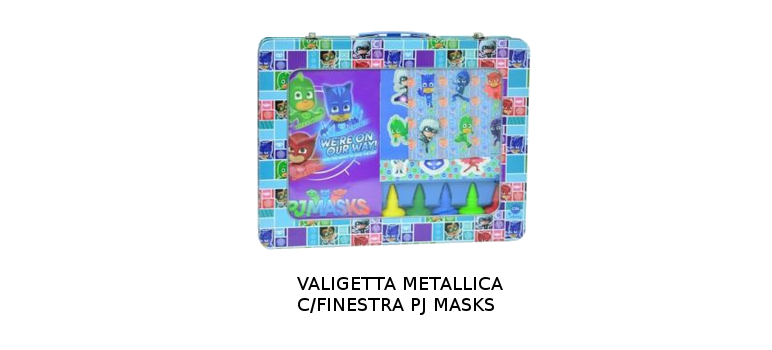 VALIGETTA METALLICA C/FINESTRA PJ MASKS