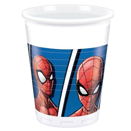 Bicchieri Plastica Spiderman 200ml 8pz