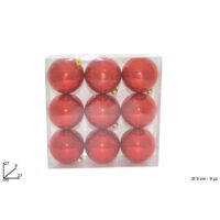 Box 9 Palle 9 Cm Lucide Rosso