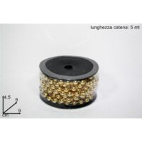 Rotolo Catenelle Perle Oro 5mt           Made In Prc -hs Code:95059000  Kg.0
