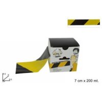 Nastro Segnaletico Giallo/nero H 7cmx 20 0mtl Con Box