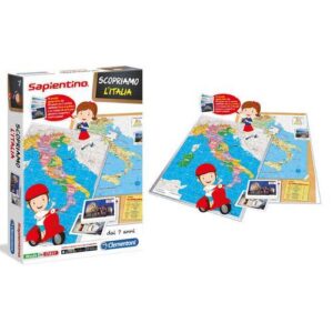 Scopriamo L'italia 7+anni 25.4x34.4x4.6  Puzzle Geografico 104pz. C/2 Cartine