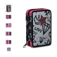 Astuccio 3 Zip Seven Zipper Glamy
