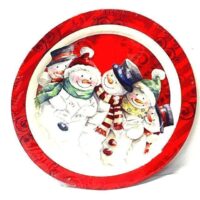 Piatti Cm.18 Pz.8 Pupazzi Di Neve