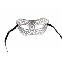 Maschera In Plastica Intagliata Argento