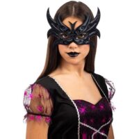 Maschera Farfalla Nera In Tessuto Metall