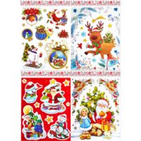Vetrofania Media 30x40cm Pere Noel
