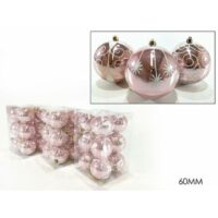 Set 12 Palle 60mm Rosa 3ass