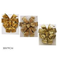 Fiocco Coccarda 30x79cm Oro 3 Ass