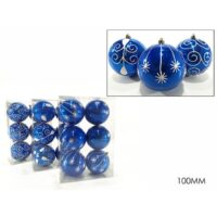 Set 6 Palle 100mm Blu 3ass