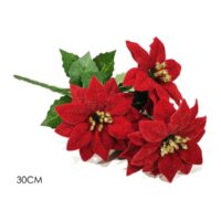 Mazzo C/stella Di Natale 30cm Rosso
