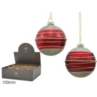 Palla Vetro 100mm Rosso 2ass Displ