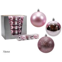 Set 5 Palle 70mm Rosa Mix