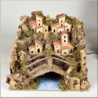 Paesaggio C/luci 24x21x21cm Con Ponte