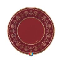 Piatti Fondi Cm.24 Pz.6 Royal Red Gold