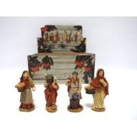Statua Presepe Cm.10 Cesto Pecora Fabbro