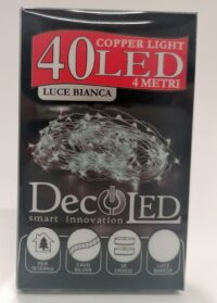 Battery Copper Light 40 Led 4mt Bianca