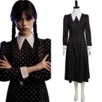Abito Mercoledi' Addams C/parrucca Tg.s