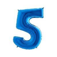Palloncino Mylar N. 5 Blu Mega 40 101cm