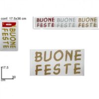 Sticker Buone Feste Glitter Piccole