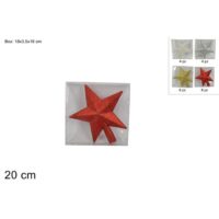 Puntale Stella Glitterata 20cm 4col F15-