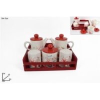 Set Menage 5pz Ceramica Merry Christmas