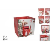 Scatola Regalo C/manici Scen. Natalizio