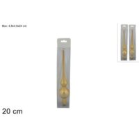 Puntale 20cm Decorato C/glitter 2ass Oro