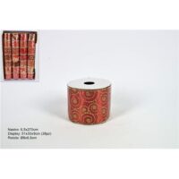 Nastro Tessuto 6.3x270 Cm Rosso C/decori
