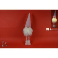 Gnomo Di Natale 65cm C/luce Cap. Velluto