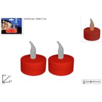 Lumino Fiamma Tealight Rosso C/batt.set
