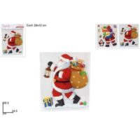 Sticker/vetrofania Babbo Natale Con Doni