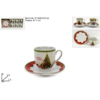 Tazzine C/piattini Set 6pz Box Dec.natal