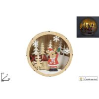 Scenario Natalizio Legno C/renna C/luce