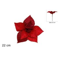 Stelo Fiore Velluto Bicolore Rosso